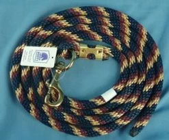 Nylon Lead Rope - Multi-Color -Equi Gear Shop 114408 033 nylon lead rope burgundy navy tan 87553 37192.1527294821
