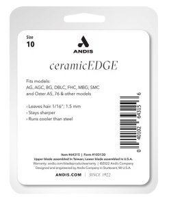 Andis Ceramic Edge Blade System # 10 6 Andis Ceramic Edge Blade System # 10 -Equi Gear Shop 64315 ceramicedge blade size 10 package back web 18727.1690484801