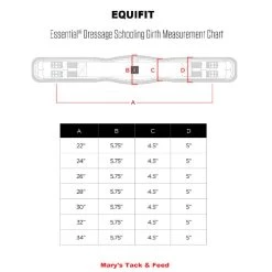 EquiFit Essential SmartFabric Dressage Girth -Equi Gear Shop Essential Dressage Schooling Girth Size Chart equifit 13819.1625683324