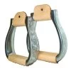 Aluminum Modified Oxbow Engraved Western Stirrups