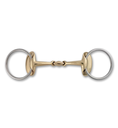 Stubben Steeltec Golden Wings Double Jointed Loose Ring 1 Stubben Steeltec Golden Wings Double Jointed Loose Ring