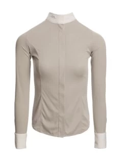 Horseware Ireland Horseware AA Clean Cool Competition Shirt -Equi Gear Shop aa clean cool comp shirt pearl grey front cmpjlm jpea horseware 40722.1649201097
