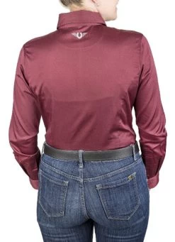 TuffRider Americana Western Show Shirt -Equi Gear Shop americana shirt burgundy back tuffrider 06218.1631321968