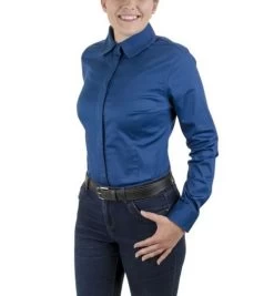 TuffRider Americana Western Show Shirt -Equi Gear Shop americana shirt royal front1 tuffrider 23551.1631322726