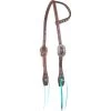 Martin Saddlery Antique Dots & Turquoise Ties One Ear Headstall