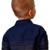 Boys Roper Border Stripe Snap Shirt