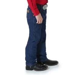 Wrangler Boys Western Jeans - Size 8 To Size 14 -Equi Gear Shop boys jeans 8 14 blue side 13MWZBP wrangler 25122.1674243097