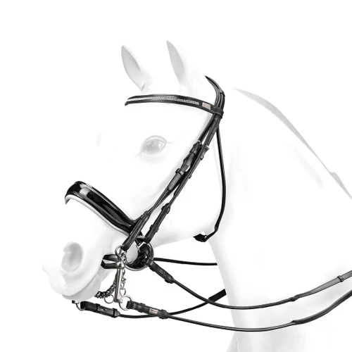 Equipe Charlotte Dujardin Patent Double Bridle 1 Equipe Charlotte Dujardin Patent Double Bridle
