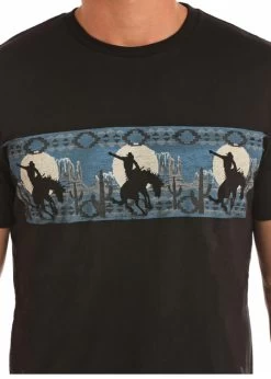 R&R Denim Bronc Border Tee