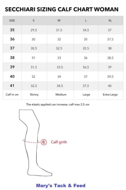 Secchiari Classic Field Boots -Equi Gear Shop calf size guide secchiari boots 63499.1642365884