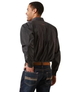 Men's Ariat Dover Classic Fit Shirt -Equi Gear Shop casual series dover ls black back 10043923 ariat 45823.1676066240