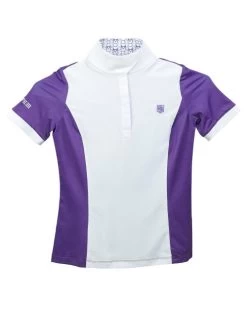 Kids Romfh Bit Signature Show Shirt Short Sleeve -Equi Gear Shop chd bit signature ss lavender bits front 470912 romfh 44078.1684880523