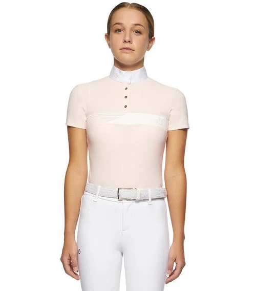 Cavalleria Toscana Girls Racing Stripe Competition Polo 1 Cavalleria Toscana Girls Racing Stripe Competition Polo