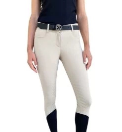 Equiline Cleac Knee Grip Breeches -Equi Gear Shop cleac knee grip breech beige front equiline 80434.1639079949