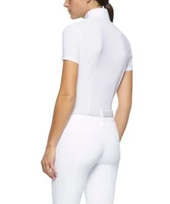 Cavalleria Toscana Hunter Competition Shirt Short Sleeve -Equi Gear Shop competition SS poplin bib white back CAD192 JE002 0001 cavalleria 08512.1690565773