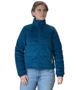 Powder River Corduroy Puffer Jacket -Equi Gear Shop corduroy puffer jacket teal front PRW092RZYJ powder river 78671.1674007698