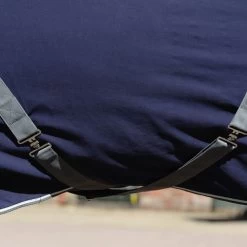 WeatherBeeta Cotton Show Sheet With Surcingles II -Equi Gear Shop cotton show sheet dark blue grey white belly straps 1007764005 weatherbeeta 11352.1676323831