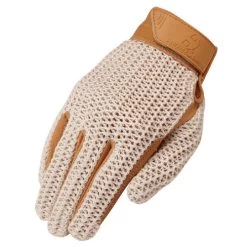 Heritage Crochet Riding Gloves -Equi Gear Shop crochet glove tan HG274 heritage 99821.1643407726