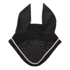 Kavalkade Crystal Fly Bonnet -Equi Gear Shop crystal fly bonnet black front 36103 BLACK kavalkade 17071.1621107588