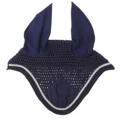Kavalkade Crystal Fly Bonnet -Equi Gear Shop crystal fly bonnet navy front 36103 NAVY kavalkade 75599.1621107259