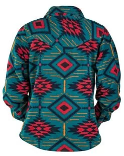 Outback Trading Eleanor Print Big Shirt -Equi Gear Shop elanor big shirt teal back 42185 outback 49394.1664563159
