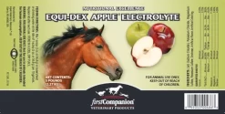 Equi-Dex Electrolyte -Equi Gear Shop equi dex electrolyte apple 5lb label first companion 31526.1660608680