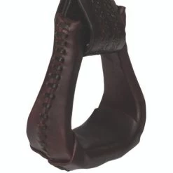 Tucker ErgoBalance Leather Laced Stirrups -Equi Gear Shop ergo balance leather lace stirrup brown2 0265 2200 tucker 74525.1571775742