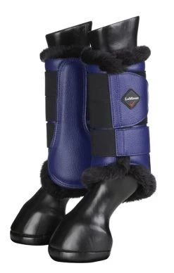 LeMieux Fleece Lined Brushing Boots -Equi Gear Shop fleece lined brushing boots ink blue pair 4040 lemieux 09447.1636831558