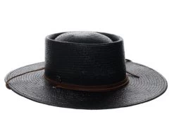 Biltmore Toyo Straw Gaucho Hat -Equi Gear Shop gaucho toyo straw hat black 3 4 front BVC100 BLACK biltmore 05989.1691354969