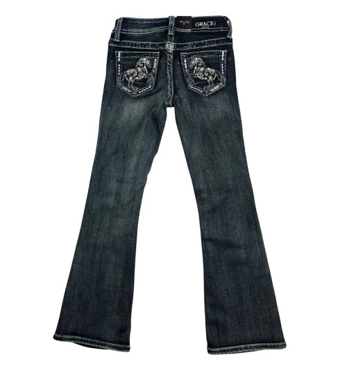 Girls Grace In LA Paisley Horse Pocket Jean 3 Girls Grace In LA Paisley Horse Pocket Jean - Image 3