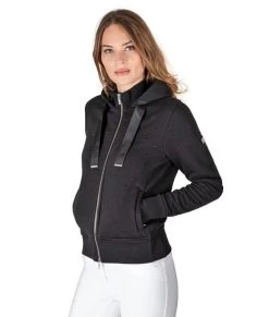Equiline GlareG Rhinestone Hoodie -Equi Gear Shop glareg rhinestone hoodie black front R09781 006 equiline 55832.1667609059
