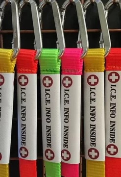 I.C.E. Ultralite Emergency ID Tag -Equi Gear Shop ice ultralite tags hanging 44407.1556909046