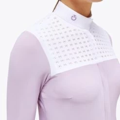 Cavalleria Toscana Jacquard Bib Show Shirt -Equi Gear Shop jacquard bib show shirt mauve bib CAD234 JE140 2C01 CT 96256.1683743079