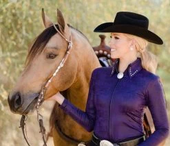 Hobby Horse Jeanee Show Blouse -Equi Gear Shop jeanne show blouse aubergine horse 3811 013 hobby horse 84535.1583792482