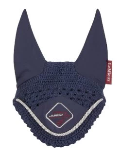 LeMieux Junior Pro Fly Bonnet -Equi Gear Shop junior pro fly bonnet navy front 5833 lemieux 84169.1670603307