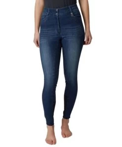 Horze Kaia Crystal Denim Full Seat Breeches -Equi Gear Shop kaia denim FS crystals blue front 36684 DNB horze 91021.1652824145