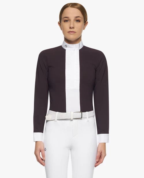 Girls Cavalleria Toscana Pleated Competition Shirt 1 Girls Cavalleria Toscana Pleated Competition Shirt