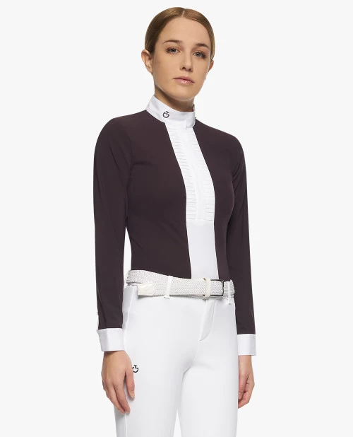 Girls Cavalleria Toscana Pleated Competition Shirt 2 Girls Cavalleria Toscana Pleated Competition Shirt - Image 2