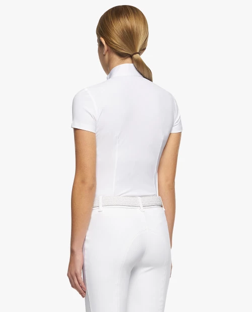 Girls Cavalleria Toscana Pleated Competition Shirt Short Sleeve 2 Girls Cavalleria Toscana Pleated Competition Shirt Short Sleeve - Image 2