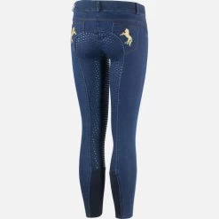 Horze Kids Annika Denim Full Seat Breeches -Equi Gear Shop kids denim FS dark blue back 36099 DB horze 98947.1619990928