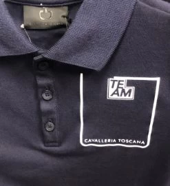 Kids Cavalleria Toscana Raceway Training Polo -Equi Gear Shop kids raceway training ss navy logo POO081 CO046 8000 CT 26513.1659899091