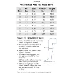 Kids Horze Rover Tall Boot 18 Kids Horze Rover Tall Boot -Equi Gear Shop kids rover boot size chart horze 41157.1669683467