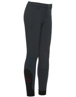 Girls Cavalleria Toscana Super Grip Tech Breeches -Equi Gear Shop kids super grip tech breech dark grey side PBOA02 JE010 8989 CT 76682.1625001665