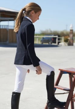 Girls Cavalleria Toscana Super Grip Tech Breeches -Equi Gear Shop kids super grip tech breech white side PBOA02 JE010 0001 cavalleria 77773.1605303615