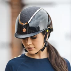 Charles Owen Kylo EQx Helmet Sparkly -Equi Gear Shop kylo eqx sparkly standard black front rider CO 20690.1687295637