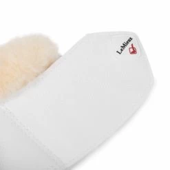 LeMieux Lambswool Overreach Boots -Equi Gear Shop lambswool bell boot white strap lemieux 73312.1638568731