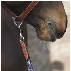Antarès Lead Rope -Equi Gear Shop lead rope navy brown clip LIC2 antares 27398.1643754806
