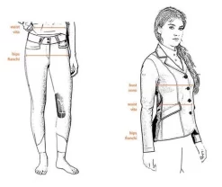 For Horses Adelia Pull On Knee Grip Breeches -Equi Gear Shop measure guide women for horses 43342.1568068002