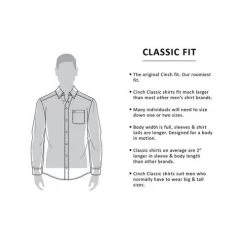 Cinch Plaid Button Down Shirt Long Sleeve -Equi Gear Shop men classic fit size chart cinch 38478.1655495177