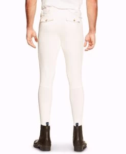 Men's Ariat Olympia Breeches Knee Patch -Equi Gear Shop men olympia kp breech white back 10012383 ariat 01946.1670378773